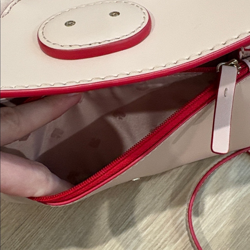Kate Spade Blush Pink and Red Year of the Pig Crossbody and Clutch - Picture 5 of 8